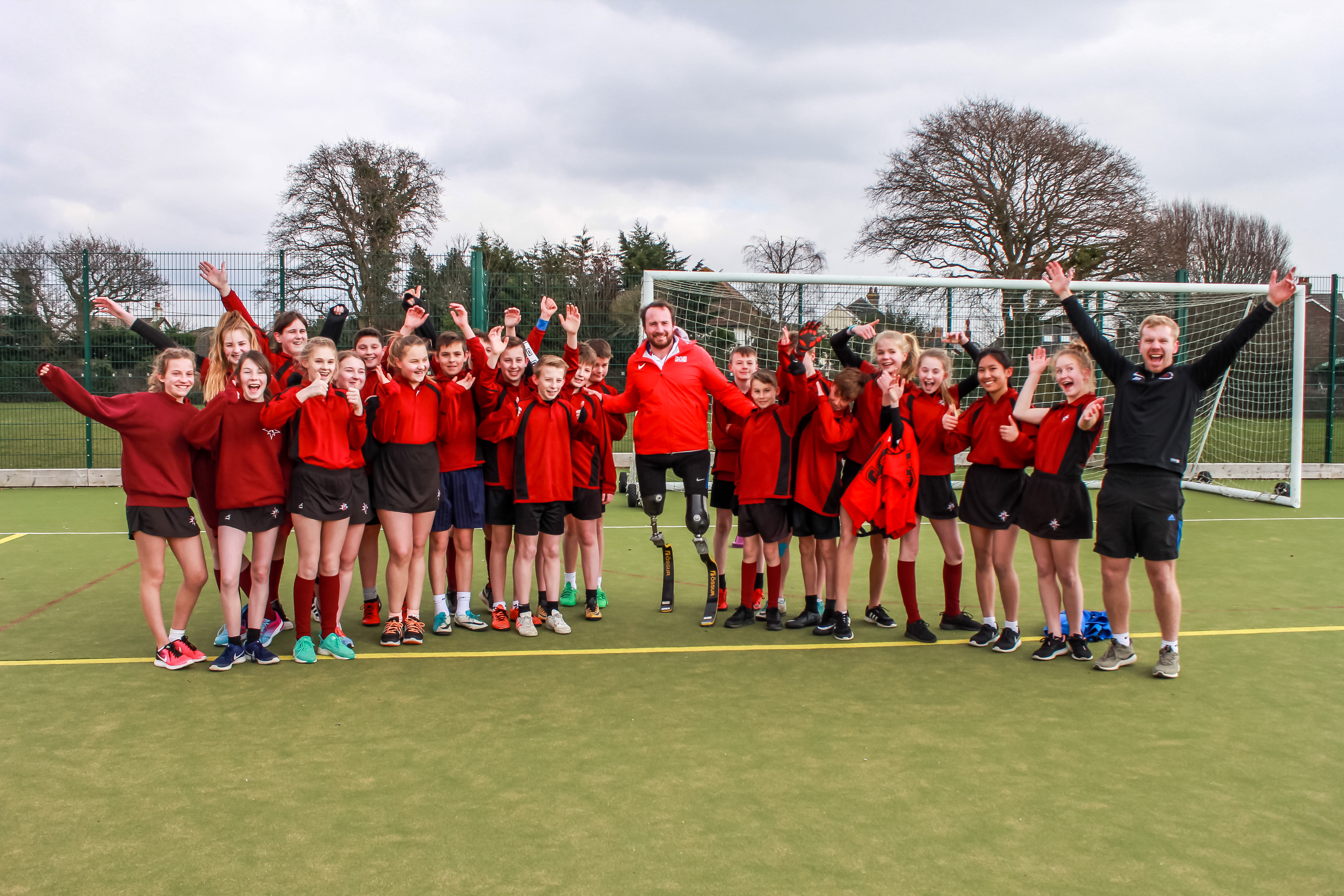 Students enjoy running workshop with para-athlete Luke Sinnott